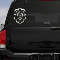 BMW 악세사리 사자 머리 앞 유리 자동차 스티커 BMW 호환 폭스바겐 아우디 옥타비아 gti용 바이크 오토바이, 02 WHITE_02 14CM X 11.2CM