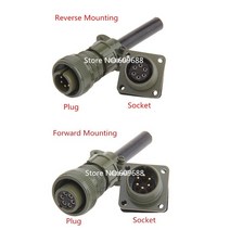 MS3106A MS5015 18-2 4 5 6 8 10 핀 밀 항공 플러그 소켓 원형 커넥터, [06] 10pin straight