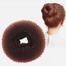 달자샵 얼굴작아보이는 왕 똥머리 밴드 자연스러운 스펀지 당고머리 헤어끈, 블랙, 1Pcs