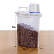 진공 쌀통 보관 추천 저장고 용기 밀폐 용기 잡곡 냉장고 추천 대용량 식품 저장 회전식 형 시리얼 디스펜서 탱크 곡물 상자 주방, 2.5l 보관함