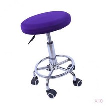 10 pcs 28-35 cm/11-14 인치 바 스툴 커버 라운드 의자 시트 커버 슬리브 탄성 패브릭 8 색상 사용 가능, 설명, 보라색