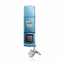 TOPMORE Phecda 지문 인식 USB3.0 플래시 드라이브 지문 ID 보안 플래시 디스크 생체 인식 지문 인식기 메모리 스틱 (16GB 블랙 & 골드), Blue Silver, 32GB