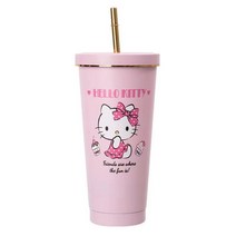 삼리오 캐릭터 시나몬 롤컵 빨대컵 스텐 물병 콜드컵 차량용 물컵, 700ml, 2