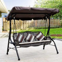 철제 흔들 그네 공원 실외 발코니 벤치 나무 리조트 인테리어, A옵션 이미지 참조