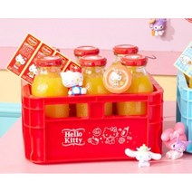 델몬트 한정판 오렌지주스 헬로키티 미니병 칠성사이다 벤자민무어 미니어처 유리병 6개입 x 250ml, 델몬트 헬로키티 미니병 250ML X 6개입