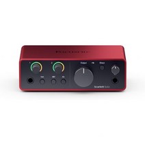 Focusrite Scarlett Solo 4세대 USB 오디오 인터페이스 기타리스트 보컬리스트 또는 프로듀서용 - 하이파이 리티 스튜디오 품질 녹음 및 녹음에 필요한 모든 소프트, 솔로 (4세대) - 마이크 프리