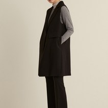 올리비아로렌 봄 베이직한 롱기장 베스트 VOC QCXS2411 BK