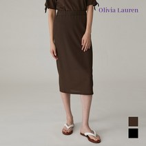 올리비아로렌 H라인 주름밴딩 스커트_VOCDKXM4461VOCDKXM4461