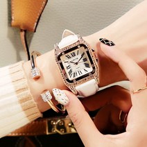 에스지몰 여성 패션 사각 큐빅시계 가죽시계 손목시계 최저가보장 WB7 6색상