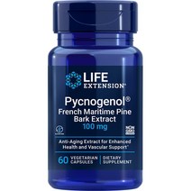 라이프익스텐션 피크노젤 프랑스 해송 추출 100mg 60베지캡슐 Pycnogenol French Maritime Pine Bark Extract