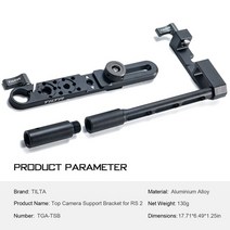 틸타 DJI Ronin TGA-TSB 상단 카메라 지원 브래킷 RS2 RS3 pro RSC2, [01] TGA-TSB, 01 TGA-TSB