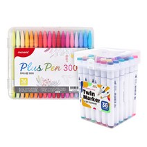 모나미 프러스펜 재미스쿨 트윈마카 1+1기획세트 모음 /플러스펜 터치마카 디자인마카 칼라마카, 36색 세트