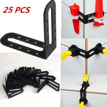 타일평탄클립 타일 스페이스 쿠사비 수평 쇄기 쐐기 25pcs 레벨링 스페이서 크로스 앵글 시스템 이동식 재사용 가능한 바닥 벽 레버 누워 로케이터 클립 건설 도구 7