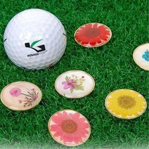 꽃자개 골프 볼마커 골프필드용품 볼마커선물 공마커, 핑크