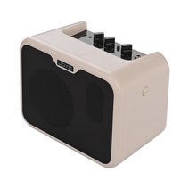 JOYO MA10B 미니 휴대용 일렉트릭 베이스 앰프 스피커 10W 듀얼 채널 UK플러그 화이트, UK Plug