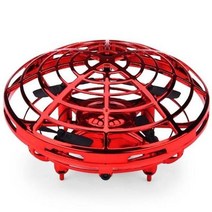 드론 가성비 조종기 polarie mini ufo drone rc 헬리콥터 비행기 장난감 적외선 quadcopter 수동 감지 대화식 비행 접시 rc 장난감, 빨간색