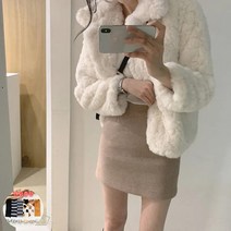여자 코트 여성용 양털 플리스 자켓 + 양말 증정