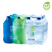 [저탄소인증제품] 에브리데이 산수 1L X 12병 / 먹는샘물