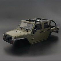 트랙사스 1/10 RC 자동차 쉘 랭글러 루비콘 컨버터블 하드 바디 키트 313mm 휠베이스 축 SCX10 TRX4 레드캣 GEN8 용, [05] Olive Green