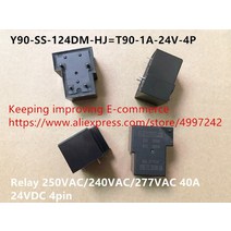 원래 100% Y90-SS-124DM-HJ 릴레이 40A 24VDC 4pin, 한개옵션0