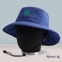 MQUM 남성 빅사이즈 골프모자 벙거지 대두 머리 큰 사람 햇빛 자외선 차단 챙넓은 남자 버킷햇 기능성양말 캡가드 모자케이스구성, 블루