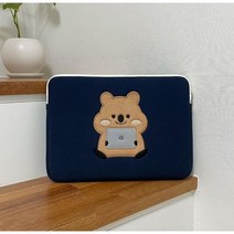 복슬 쿼카 노트북 테블릿 파우치, 네이비