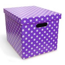 이케이박스 수납정리함, 보라땡땡이 무단추 정리함, 4개입