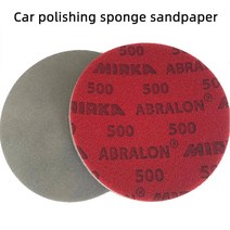 Finland Mirka 스폰지 사포 라운드 플록 공압 연마 직경 150mm 6 인치, 06 4000 grit_05 20 pcs