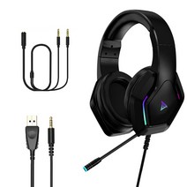 3.5mm 게임용 헤드셋 구부릴 수있는 마이크 소음 제거 컴퓨터 헤드폰 온라인 채팅 귀마개 이어폰 게이머 장비, 유형2
