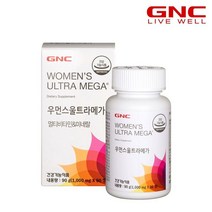 GNC 건강식품 비타민 비타민C GNC 우먼스울트라메가 멀티비타민 앤 미네랄 (90정) 45일분, 상세 설명 참조, 단일옵션