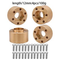 황동 무게 12mm 휠 육각 허브 확장 어댑터 1/10 RC 크롤러 1.9 2.2 인치 림 축 SCX10 TRX4 카운터 웨이트, [10] E 4pcs 12MM