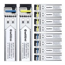 10팩 멀티 모드 10G SFP+ 섬유 모듈 네트워크 트랜시버 SR MM850nm 300m 시스코 넷기어 MikroTik Ubiquity DLink 등을 위한 듀플렉스, 1.25G BIDI: 20km