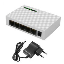 네트워크 스위치 허브 5포트 이더넷 스위치 빠른 전송 휴대용 미국/EU 플러그 기숙사 사무실 용 10/100/100, 04 White EU Plug