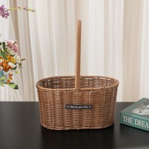 레자파 바구니 33cm 조화 꽃꽂이 라탄 인테리어 장식 소품 FPOTFT, 단품