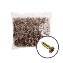 철물의민족 3mm 천연색 접시머리 목공용피스 나사 피스 봉지단위 목재용, 02. 3x12mm(2000개)