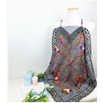 플라워 에티켓앞치마손수건 레이스스카프 무릎덮개 매너수건 턱받이 김수미앞치마