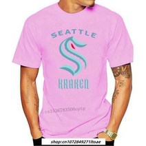 크라켄 1 시애틀 아이스 하키 핸드메이드 블랙 티셔츠 레귤러 사이즈 S 3Xl 남성 의류 출시