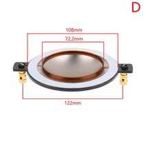 트위터 보이스 코일 멤브레인 티타늄 필름 고음 스피커 수리 DIY 부품, [04] 72.2mm