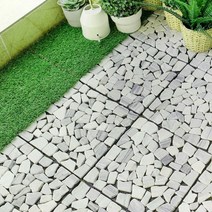 마당 발코니 베란다 정원 장식 셀프 인테리어 자갈 자기질 타일, 1개(한조각)30x30cm, 구름회색조각