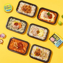 [천삼백케이] [쓰리케어] 포켓도시락 포켓덮밥 6종 6팩 포켓식단 즉석덮밥, 참치날치알덮밥 6팩