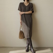 홀가먼트 캐시 반팔 니트원피스
