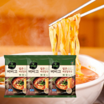 Bibigo 비비고 얼큰 버섯 칼국수 592g 3봉지 대용량, 3개