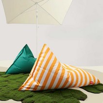 야외 빈백 소파 콩주머니 마약 쇼파 비치 해변 쿠션, 주황색  115x150 방수