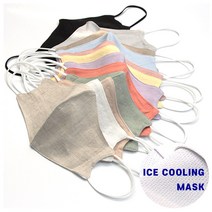 [WJSTORY] 린넨마스크 필터교체형 아이스쿨링 패션마스크