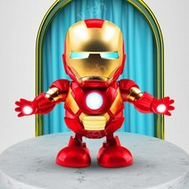 댄싱로봇 춤추는 아이언맨 신나는 파티 선물 댄싱 어벤저스 로봇 친구 장난감 인형 선물, D