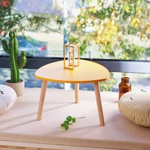 팔각소반 해주반 나주반 개다리소반 꽃 102981, 노란색 삼각형 45cm