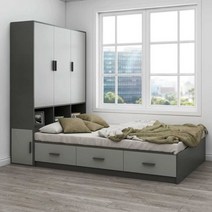 고시원침대 오피스텔 자취방 멀티 작은 미니침대 원룸 수납 서랍형 요양원, 1200mmx1900mm 프레임+메트리스