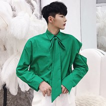 가바바 남성 오버핏 셔츠 스트랩이 유니크한 긴팔셔츠 G19216