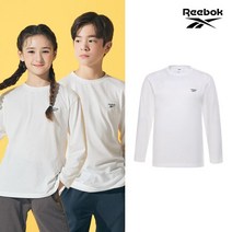 푸마키즈 etv [REEBOK] 리복키즈 주니어 미니로고 라운드 티셔츠 화이트