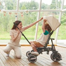 3살 X-마스 선물 접이식 유아자전거유모차 아이보리 유아동자전거 4살선물